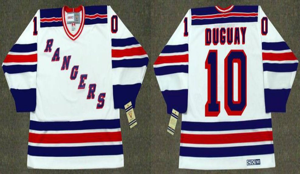 2019 Men New York Rangers #10 Duguay white CCM NHL jerseys